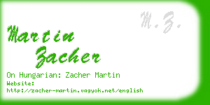 martin zacher business card